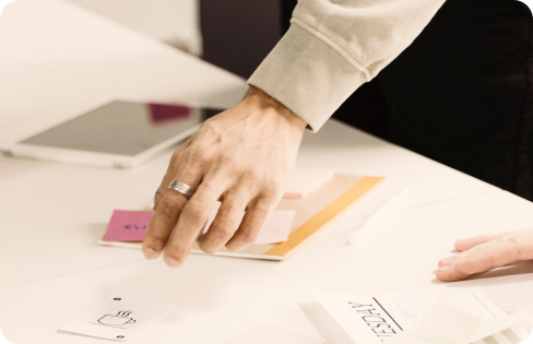 Picture of a woman's hand on a table
